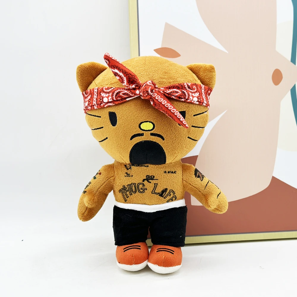 2pac ぬいぐるみ　ヒップホップ　キティ　ラップ　ツーパック　特大 New 25cm Hello Kitty Tupac Plush Doll Figure Stuffed Toys