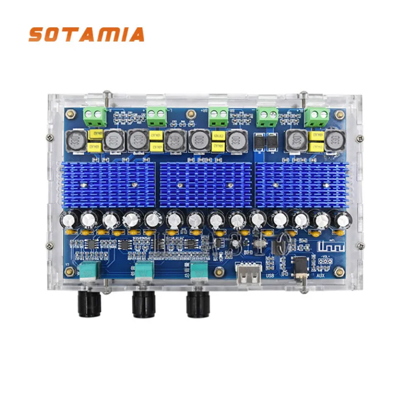 

Bluetooth-усилитель SOTAMIA TPA3116D2, 4 канала, 2x50 Вт + 2x100 Вт