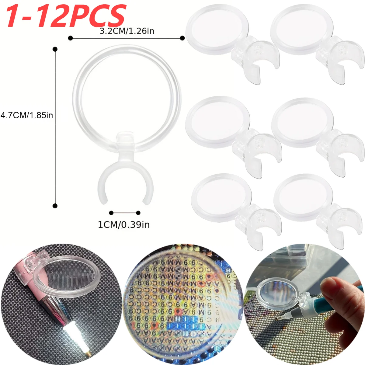 Rhinestone Pen with Luminous Magnifying Glass 1