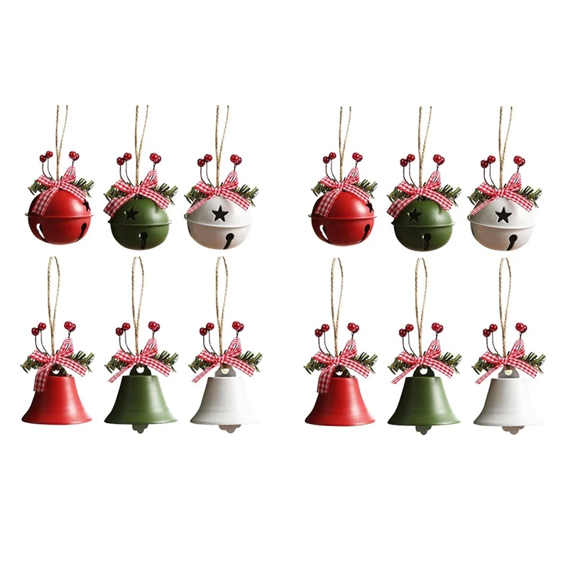 Christmas Decorations Craft Bells Ornaments Metal Jingle Bells Farmhouse Merry Christmas Tree