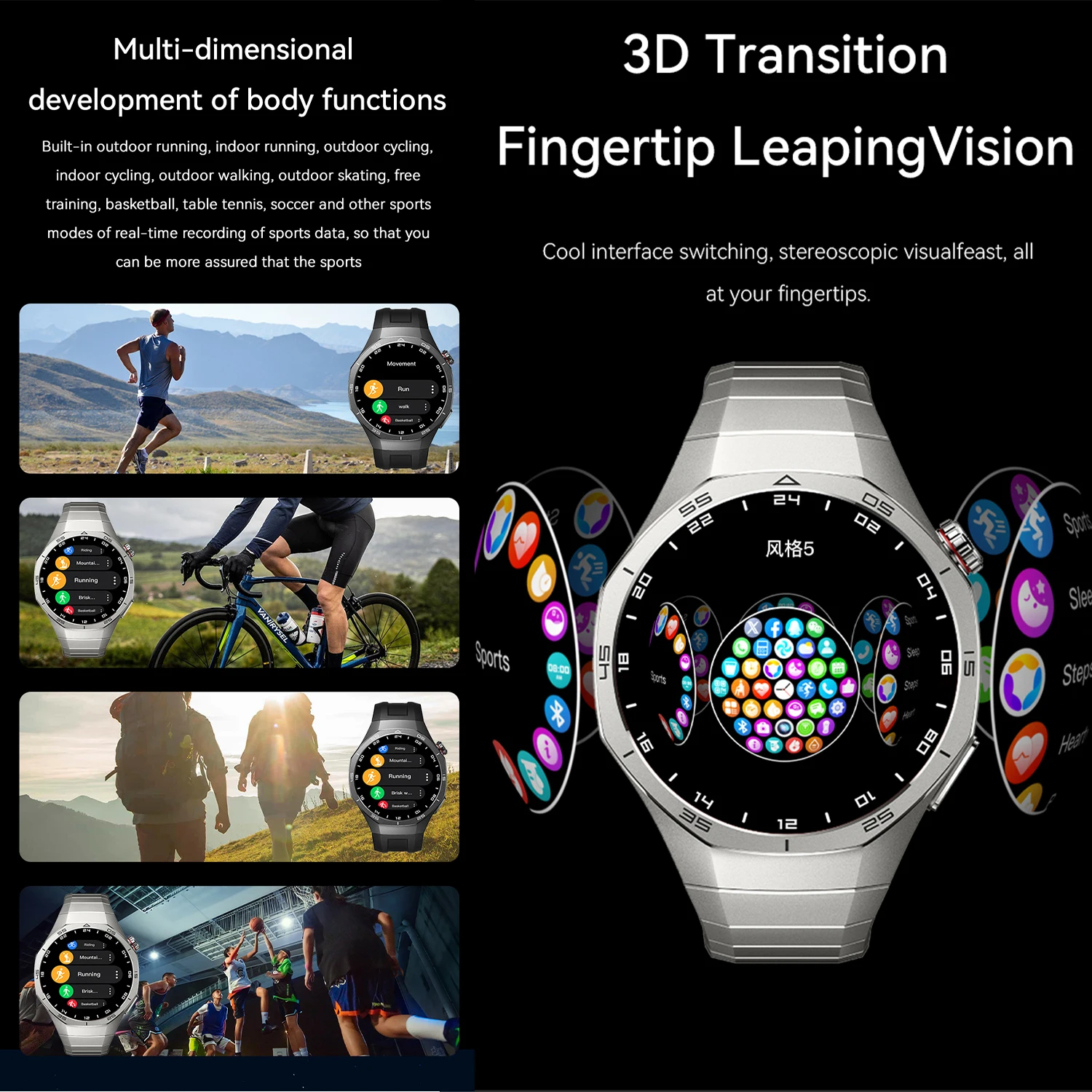 2025 Watch GT5 PRO Smart Watch Men Titanium strap 1.52 AMOLED HD Screen Compass Bluetooth Call GPS NFC Heart rate SmartWatches