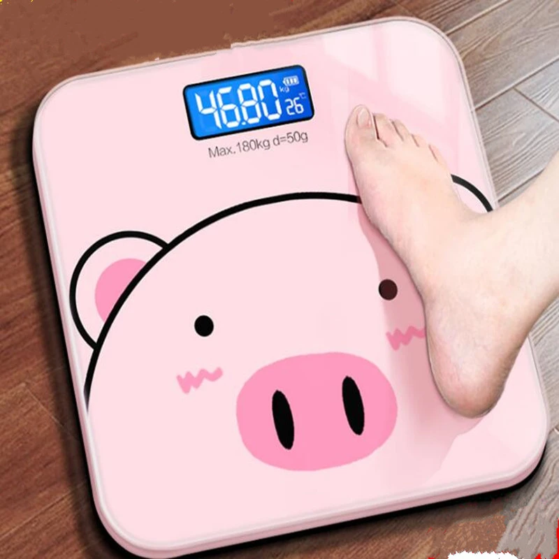 Home Lcd Display 180kg/ 0.1kg Weighing Scale Gym Floor Scales Usb