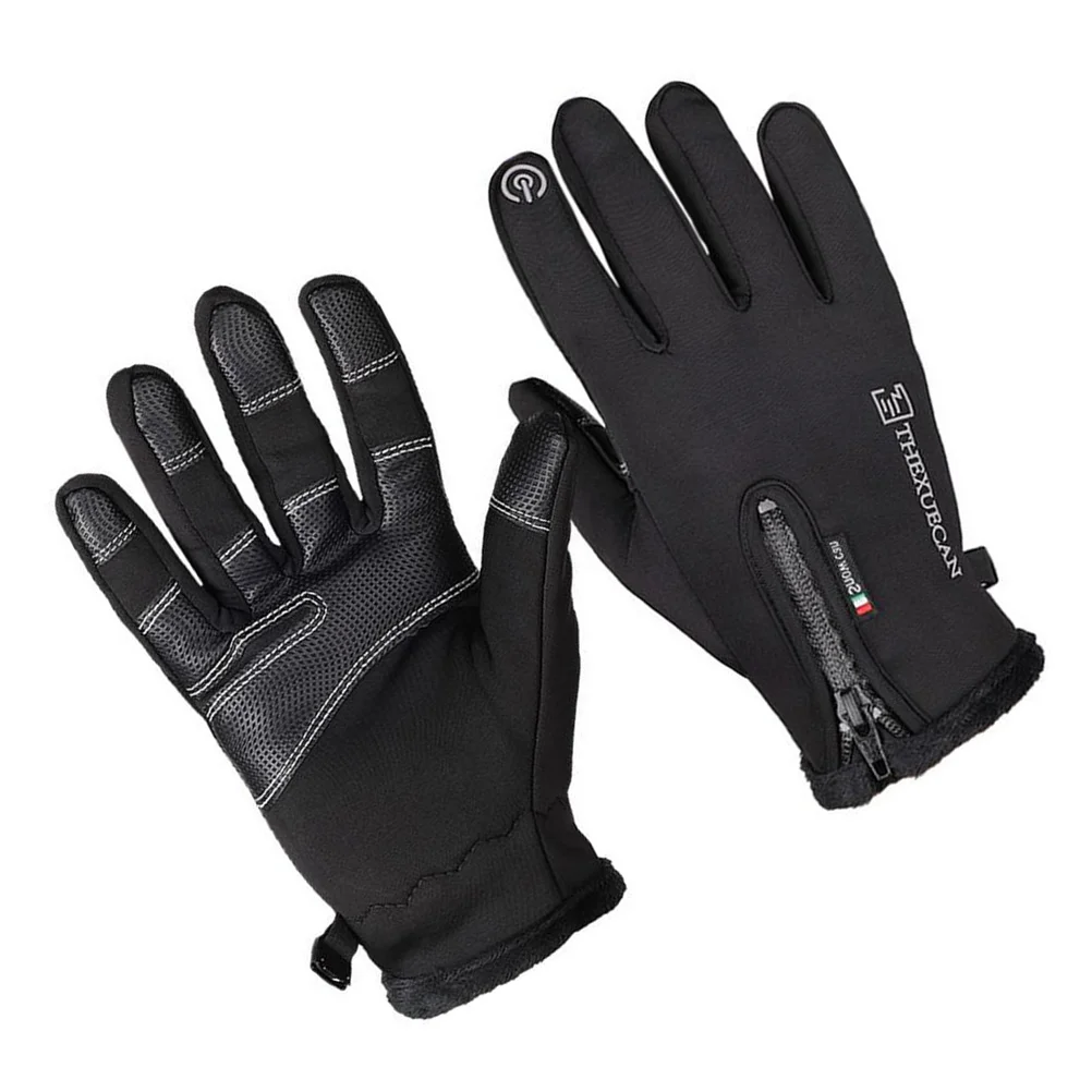 

Motorcycle Gloves Non- Slip Biking Thermal Touchscreen Sports Accessory Winter Outdoor Silk Touching Waterproof for Men
