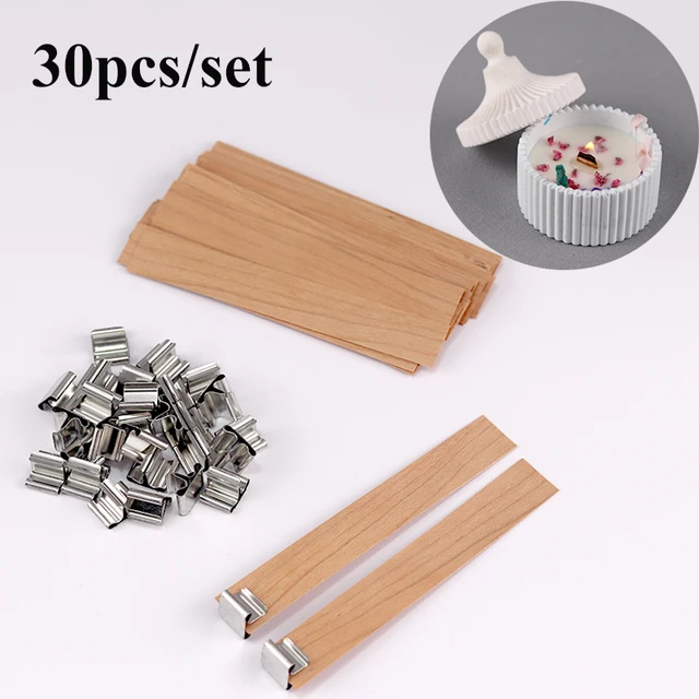 103pcs/set Original Smokeless Candle Wicks Soy Wax Core Woven Cotton Core  Kerosene Lamp Wax Line Wood Accessories candles making