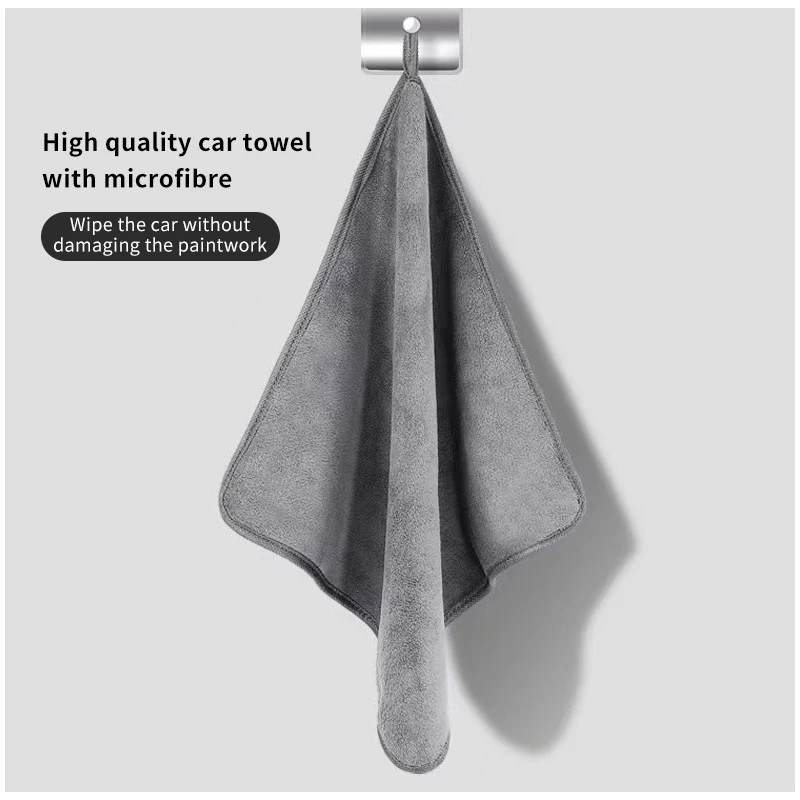 Microfiber Towel Microfiber Cleaning Cloths Car Washing Towel Car Drying Towel 1/2 Pcs Double Layer Plush Thicken