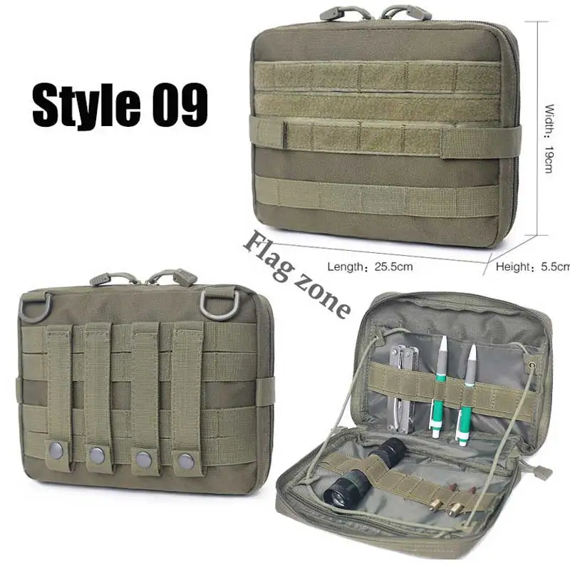Molle Tactical Waist Bag Outdoor Emergency EDC Pouch Camping Medical Accessories Molle Tools Hunting Fanny Pack First Aid Kit 6