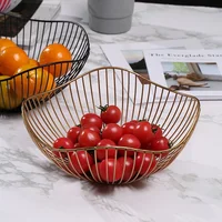 Fruit Basket Durable Metal Wire Storage Bowl Nordic Style Iron Home Snacks Bread Dining Table Indoor Cosmetic Storage Basket 1