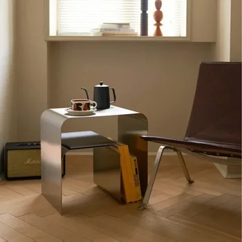 Minimalist Stainless Steel Bedroom Bedside Cabinet For Living Room Set Table Storage Coffee Side Lounge Sofa Bear Bed Furniture 1