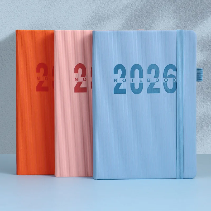 1pc 2026 새 달력 일기, 시간 관리 및 자기 훈련을 위한 400페이지 일일 일정 노트, 사무용 일정표, 수첩, 노트북