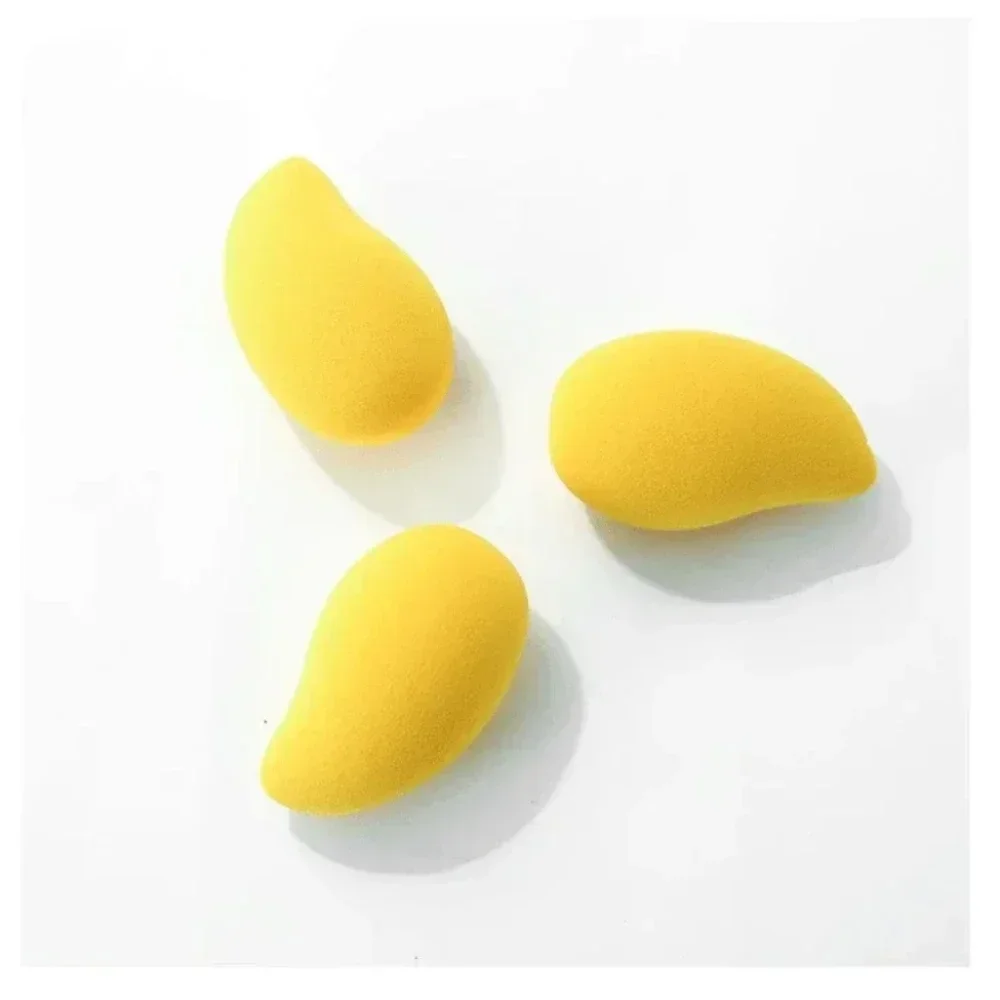 3Pcs Soft Mango Shape Makeup Sponge Beauty Egg Cosmetic Puff Foundation Concealer Cream Sponge Powder Puff Makeup Beauty Tools 1