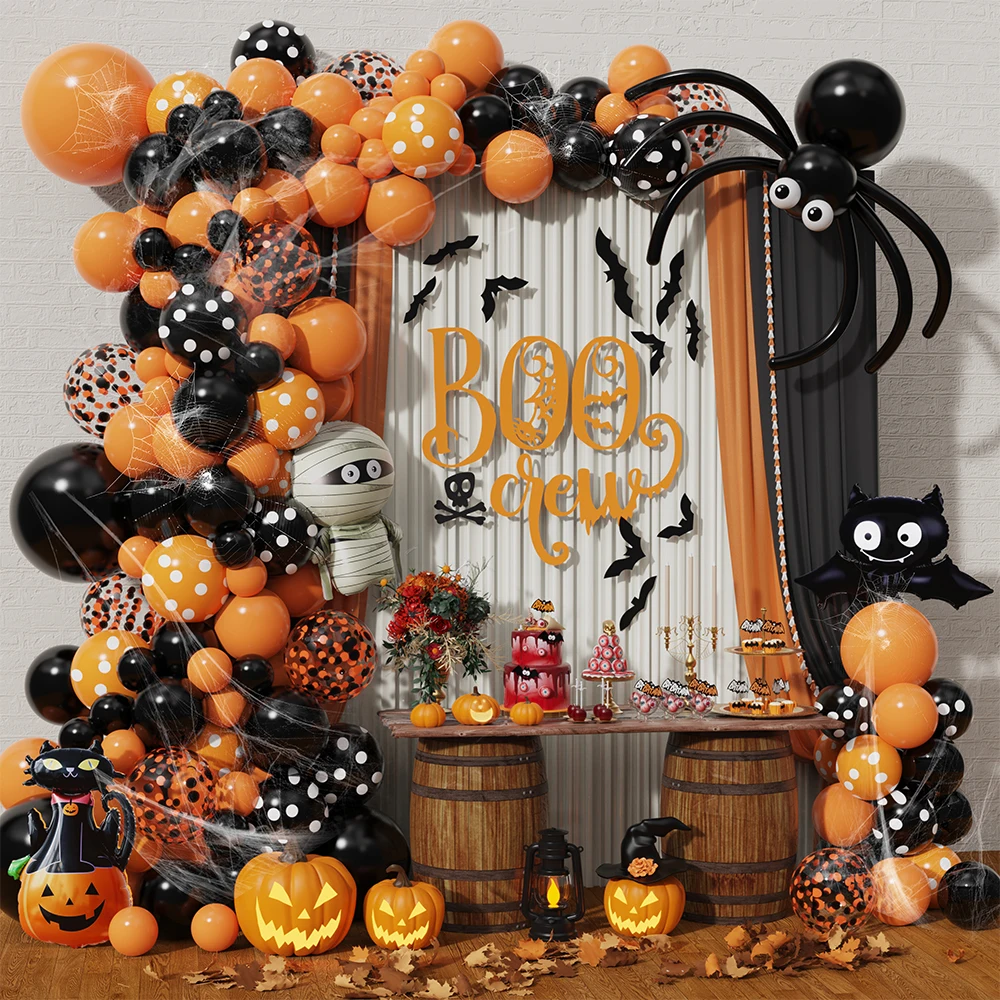 Halloween Decoration Balloons Garland Black Orange Balloons 128pcs halloween-decoration-balloons-garland-black-orange-balloons-128pcs