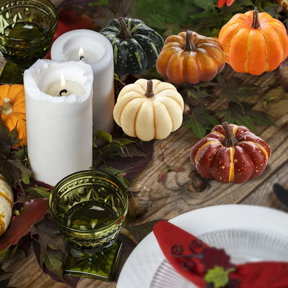 Mini Artificial Halloween Pumpkin Decor Vegetable Ornaments Artificial Pumpkin Decoration vegetable ornaments artificial pumpkin decoration