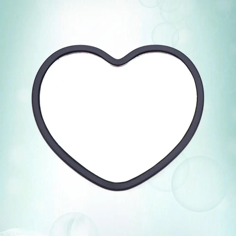 Simple Single-sided Heart-shaped Handheld High-definition Beauty Make-up Cosmetic Mirror,makeup mirror