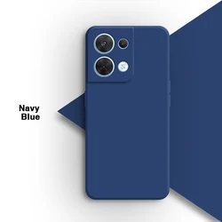 Soft Silicone Phone Case Cover - Durable and Stylish Back Shell Accessory for Reno8 (4G) (Navy Blue)