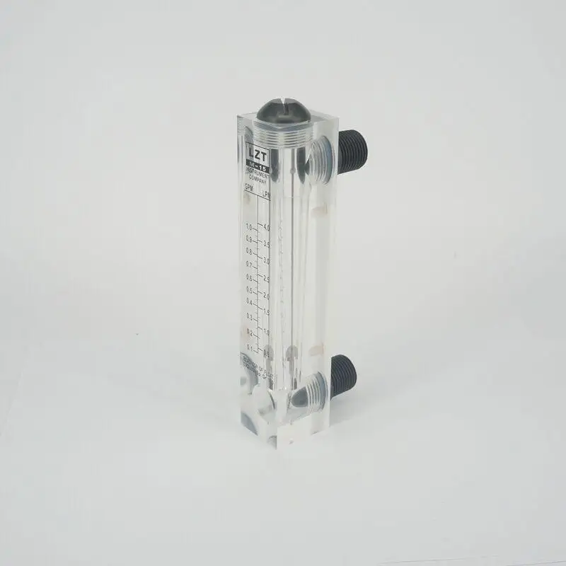 Othmro LZT-15 0.2-2GPM Organic Glass Water Flow Measuring Panel Type Flow Meter 1pcs