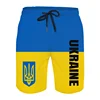 3D Ukrain Eagle Emblem Graphic Beach Shorts Men Ukrainian Flag Short Pant Swimsuit Summer Hawaii Swim Trunks Cool Kid Ice Shorts 1