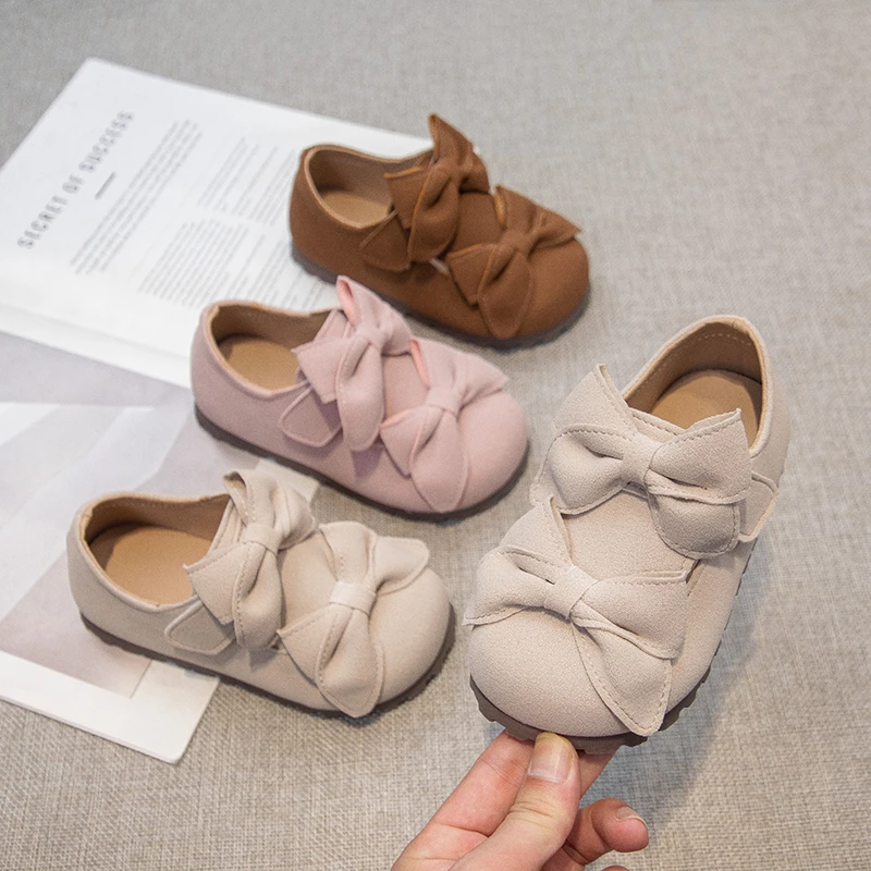 Leather Ballet Flats for Girls Autumn School Party