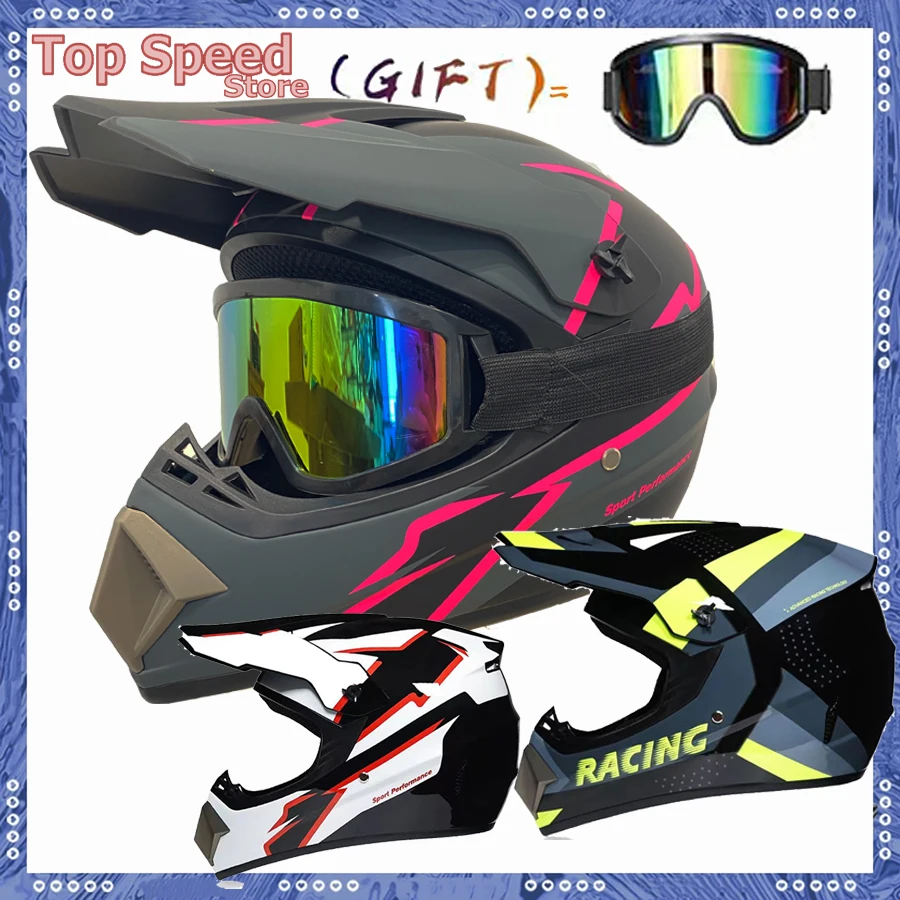 Casco Moto Mujer Casco Integral De Motocross Para Adultos Y