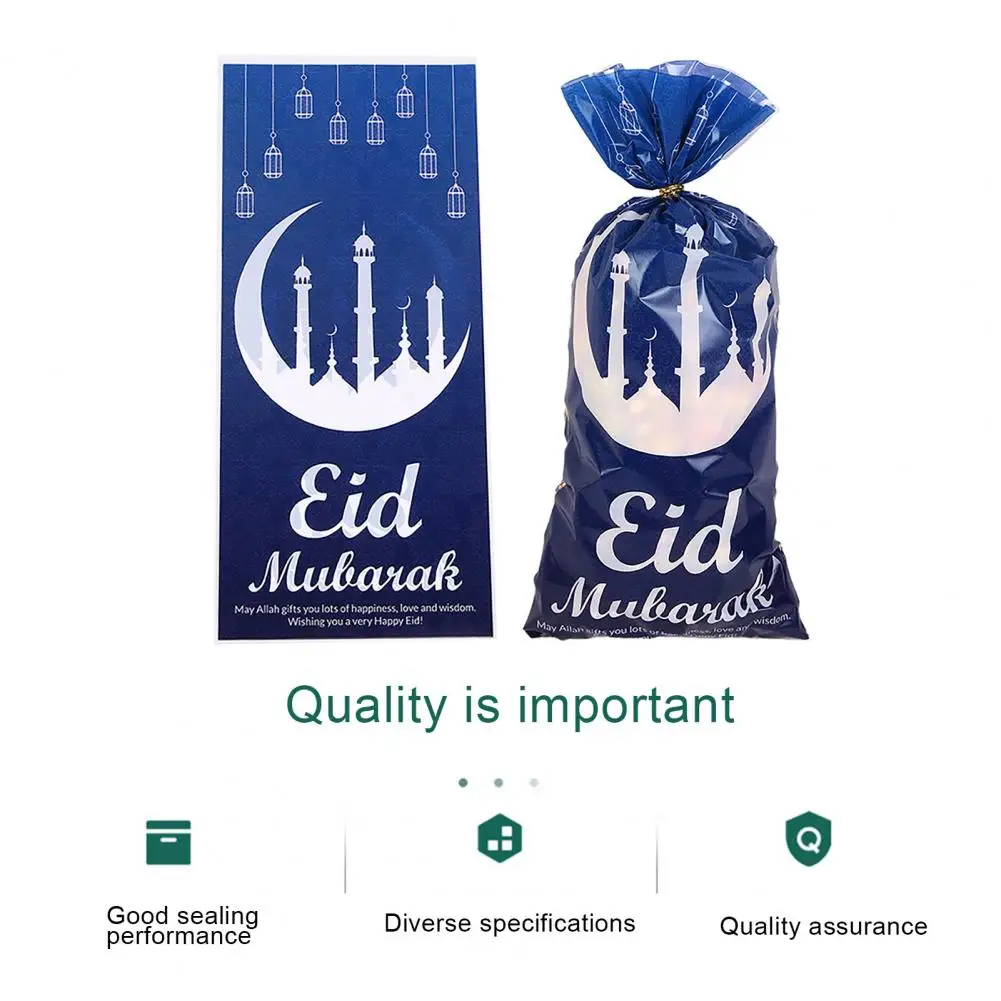 

Waterproof Gift Bags Eid Mubarak Gift Bags Middle East Holiday Party Supplies for Ramadan 100 Pcs Waterproof for Celebrations