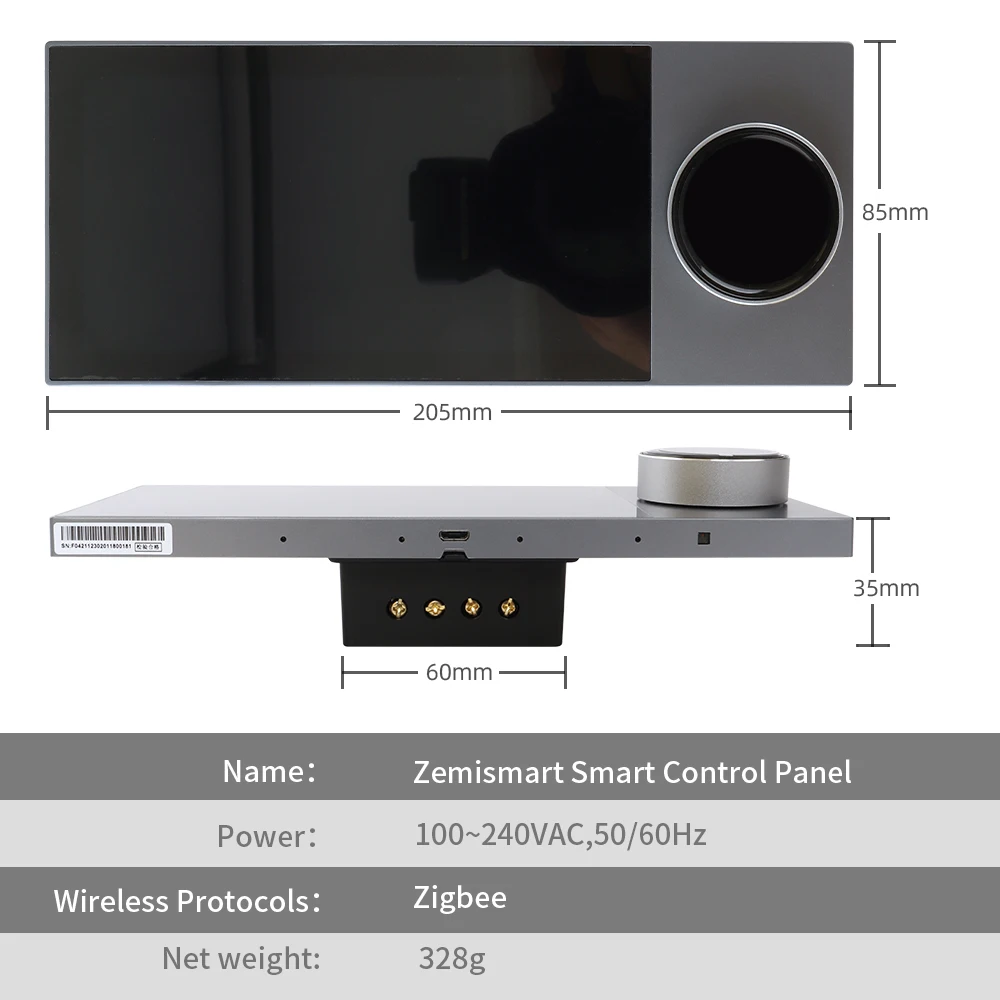 Tuya Zigbee Wifi Bluetooth HD LCD Wall Switch Touch Panel Smart Home Multi-function Light Curtain Remote Central Controller 5