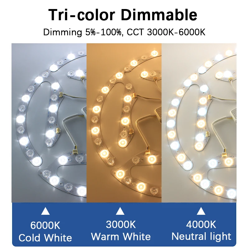 Led Module For Ceiling Lights Dimming 220V Replacement  Led Light Panel 72W 96W Energy Saving Module Lamp For Ceiling Fan Lamps 2
