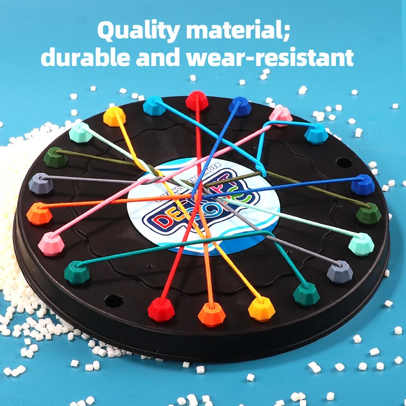 Board Game Board Game Toy Rope Puzzle Toy Twisted Rope Puzzle Game Brainy Knots Rope Untangling Board Game Knots Challenge Game String Solution Central Lacing Toys
