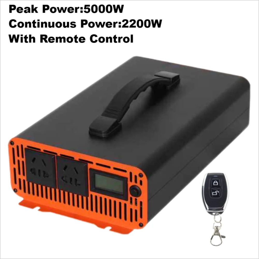 5000W Pure sine WAVE DC 12V ไปยัง AC 220V 3000W 4000W 5000W 50Hz หม้อแปลงแรงดันไฟฟ้าพลังงานแบบพกพา5KW รถยนต์อินเวอร์เตอร์พลังงานแสงอาทิตย์ 1