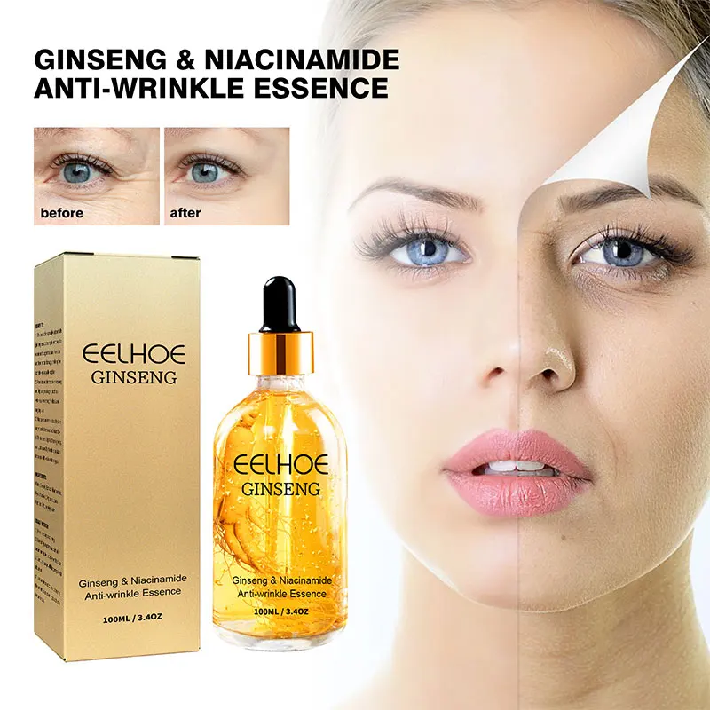 100mlGoldGinsengFaceEssencePolypeptideAntiwrinkleMoisturizingLightningNiacinamideFade