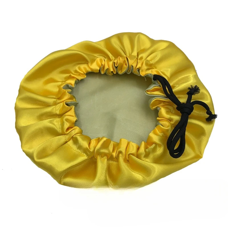 European and American Double-layer Color Simulated Beauty Perm Cap with Chemotherapy Strap Adjustable in Multiple Colors