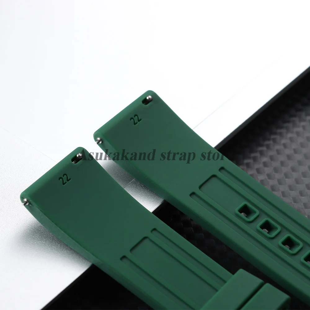 Enhanced Silicone Sport Watch Band with Quick Release - Men's Rubber Bracelet