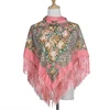 Retro Printed Scarf Winter Boho Shawl Autumn And Winter Warm Cotton Russian Women'S Shawl Ethnic Style Tassel Scarf Shawl 1pc 5