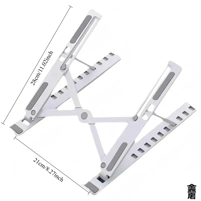 휴대용 접이식 컴퓨터 모니터 스탠드, 조절 가능한 노트북 스탠드, 소형 태블릿 도크 액세서리에 적합