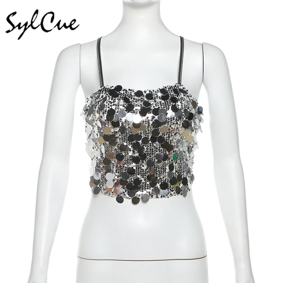 NIBBER 2024 Spring New silver Retro Matte BlingBling Shiny Sweet Gentle All-match High Street Fashionable Cool Women Sequin Vest