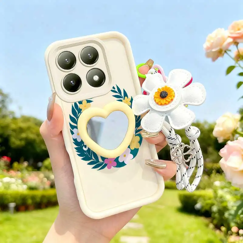 Colorful Garland Phone Case Set with Lanyard and Craft Embellishments - 3 Pieces