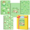 Notebook 4-piece set A5 Gift box Stationery back-to-school gift Writing Notepad Green inner cover eye protection coil This frog 1
