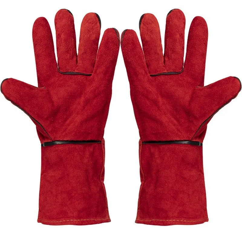 New Anti-bite Safety Bite Gloves for Catch Dog Cat Reptile Animal Ultra Long Leather Green Pets Grasping Biting Protective Glove Leather Gloves