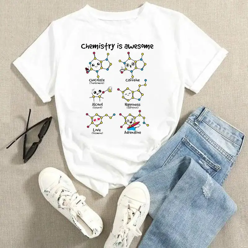 thumbnail image 1 of Camisetas estampadas de dibujos animados para mujer, camisetas de moda de verano, Tops de leopardo con corazón de amor, camiseta de manga corta para vacaciones 2022, 1 of 5
