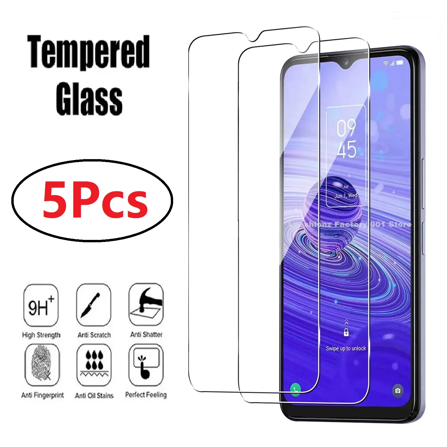 5Pcs Tempered Glass For Xiaomi Redmi Note 8T Pro Redmi 8A