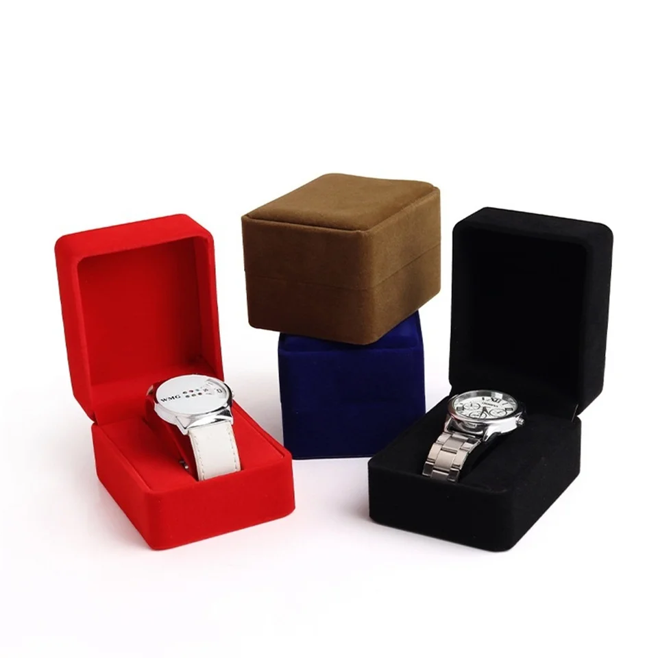 Similpelle Nera &amp; Velluto Anello Scatola Regalo Presentazione Oro Righe