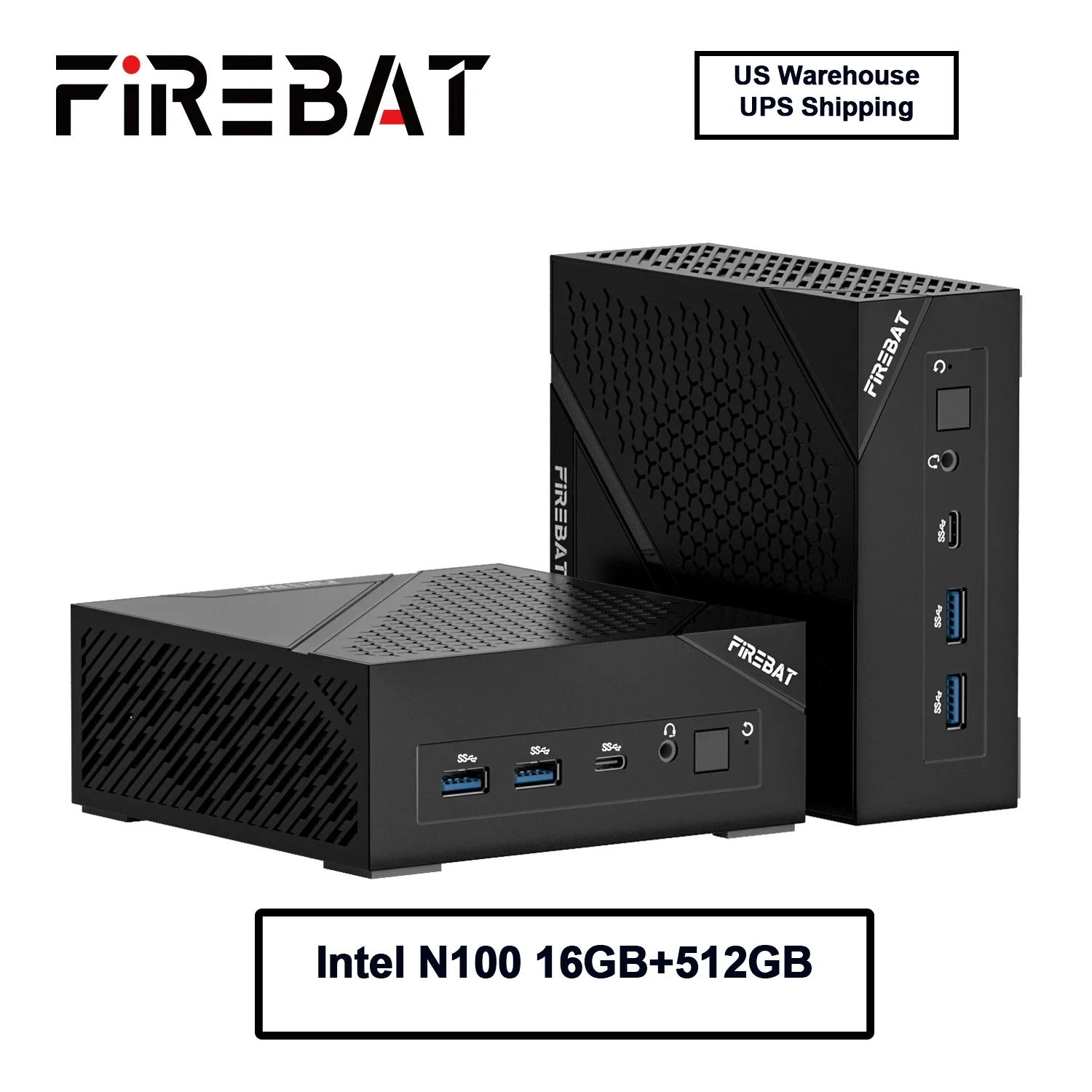 Firebat-ポータブルデスクトップコンピューター,MINI-PC, Intel