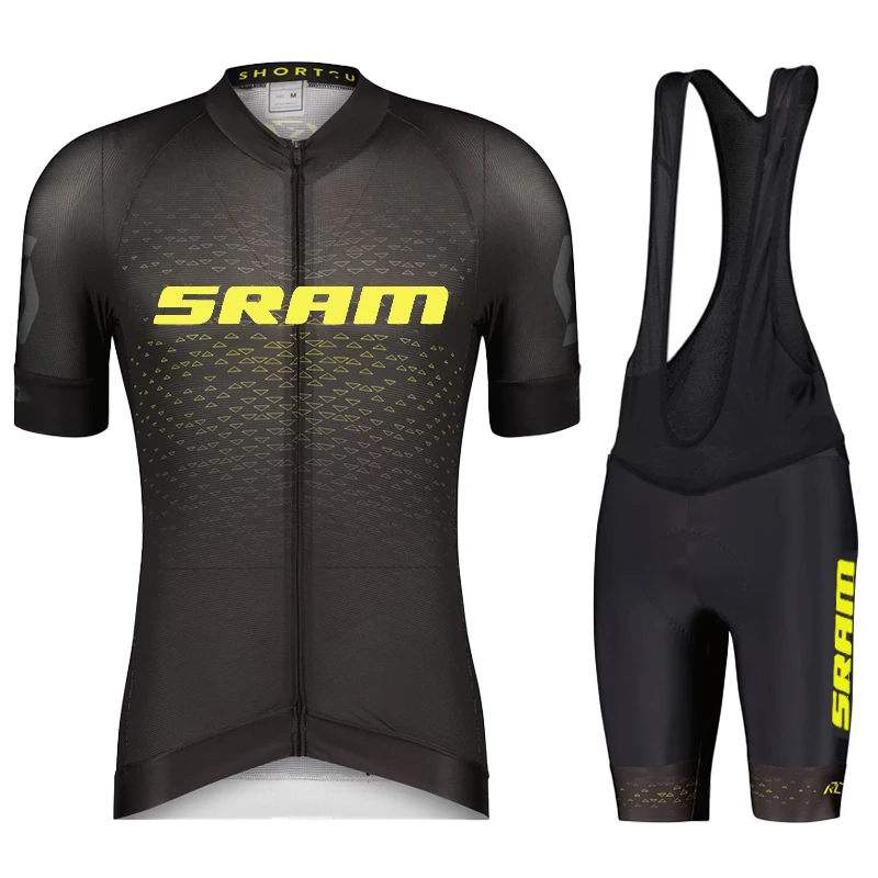 Men's Bike Clothing SRAM Man Cycling Pants Gel Clothes Cycle Jersey Spring Summer Uniforms Tricuta Mtb Bicycle Mens Jacket Set 5