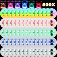 1-300PCS LED Coaster Lights Colorful Glowing Wine Bottle Stickers Bar Wedding Party Lighting Glowing Wine Bottle Stickers 1
