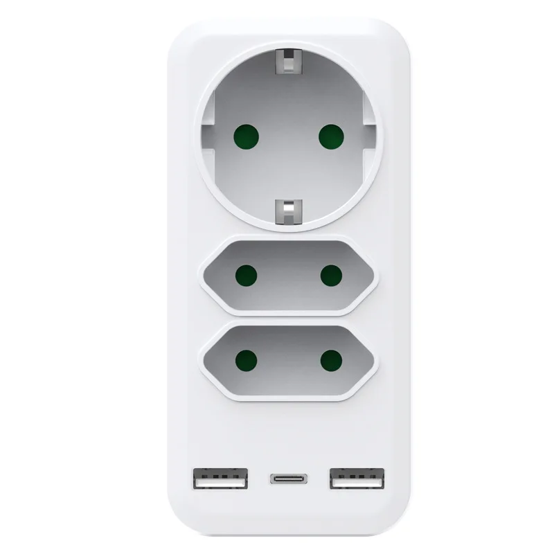KR-EU Plug Adaptador, Tomada AC, Portas de