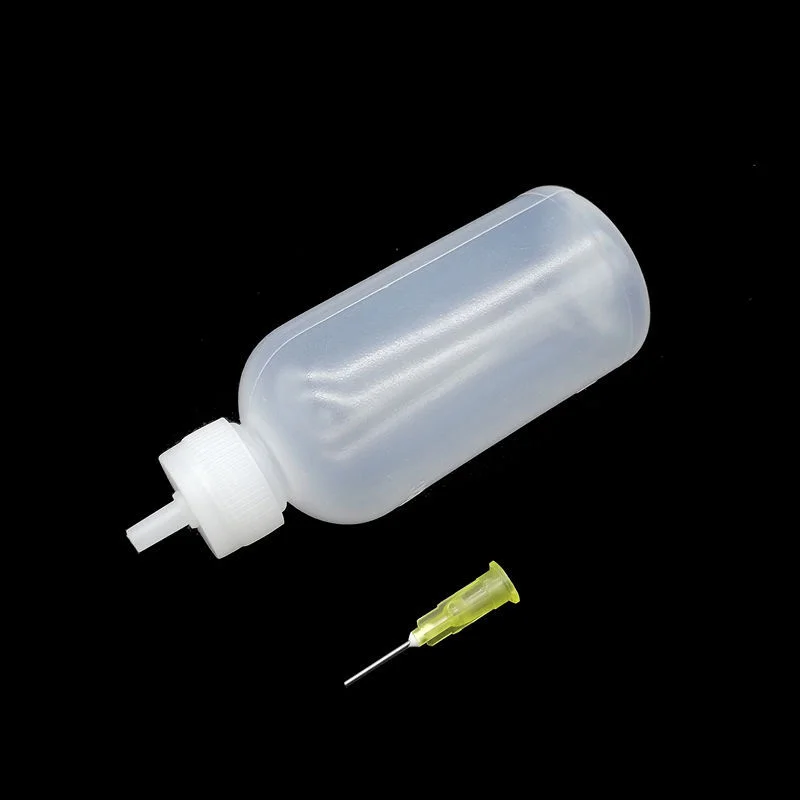 

3Pcs 50ml Plastic Rosin Flux Alcohol Bottle Dispenser Dispensing Bottle Liquid Oil dropper bottles With 1 needle DIY tools