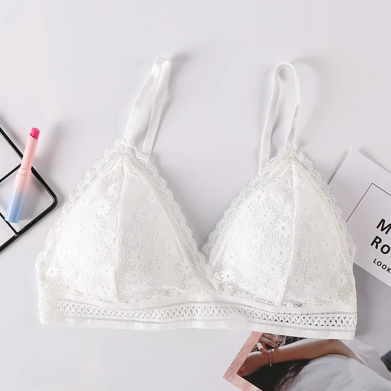 

New Women Lace Bras Top Comfortable Bralette Solid Color Sexy Underwear Vest Shapewear Out Wireless Lingerie Seamless Bra