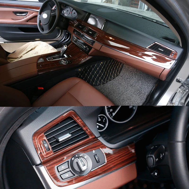 

Car Interior Sequins Mouldings Modification Decorative Trim Frame Wooden Color For B.M.W. 5 Series 2009 2010 2011 2012 2013-2016