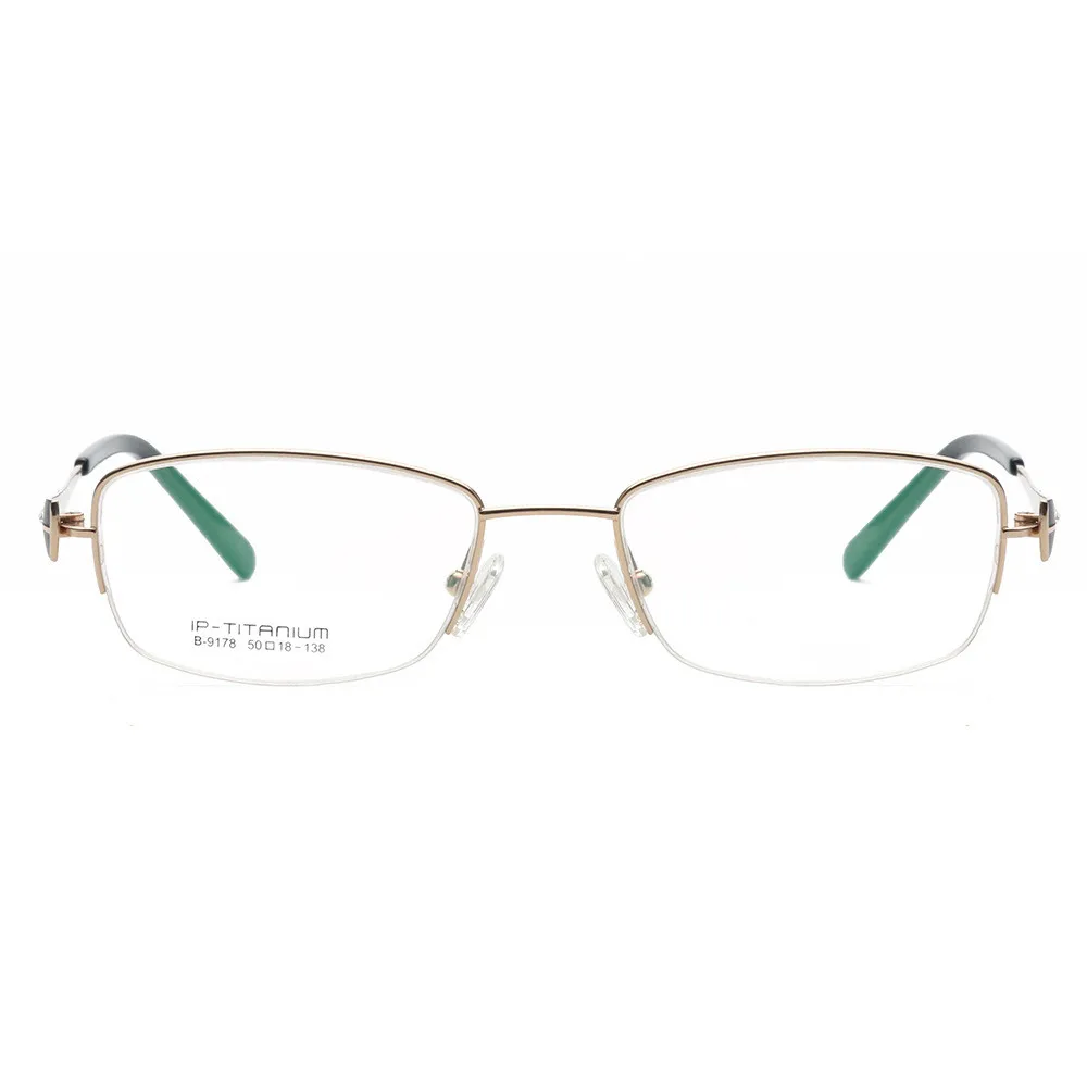 Chashma Ottica Women's Semi Rim Square Titanium Eyeglasses 9178 – FuzWeb