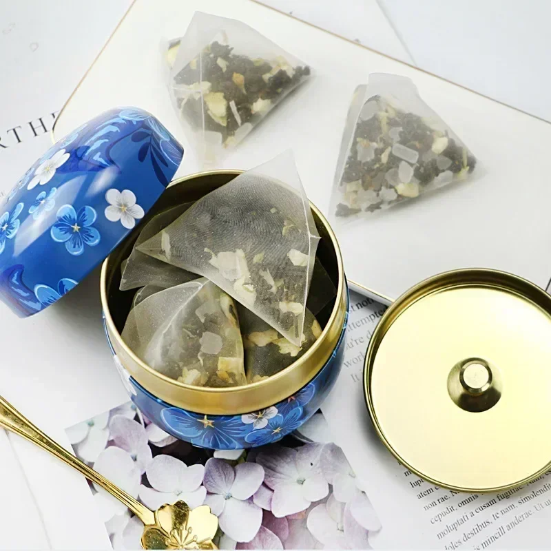 Mini Tea Caddy Box Containers Candle Cans Coffee Candy Snacks Small Tins Portable Storage Boxes Sealed Jars Packaging Teaware