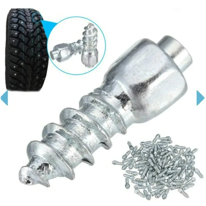 Snow Tire Anti-skid Nails Winter Tire Screws Nails Shoe Spike Universal Car Motorcycle Bike Off-road Tyre Alloy Anti-Slip Studs