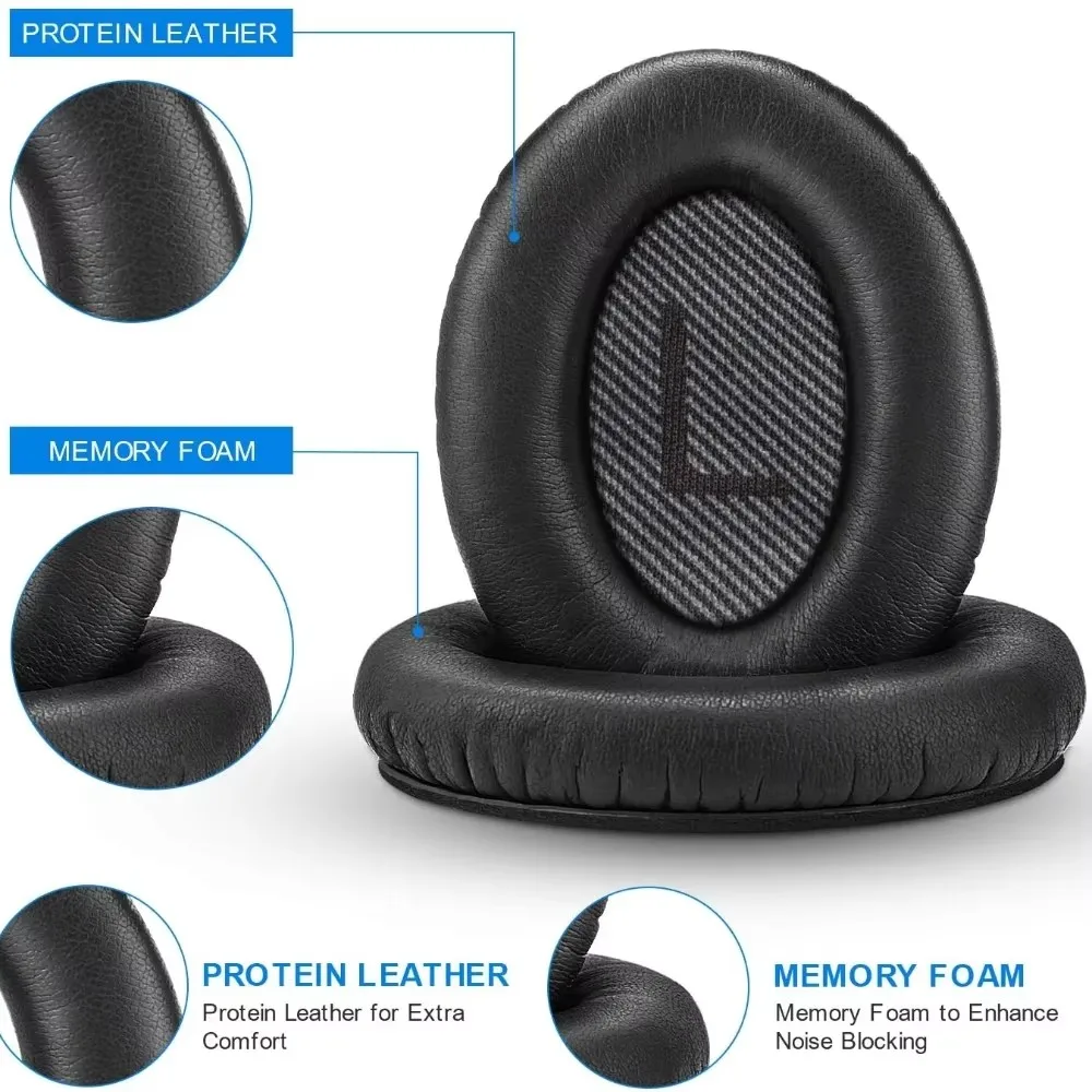 Replacement Ear Pads for BOSE QC35 QuietComfort 35 & 35 II Headphones Memory Foam Ear Cushions